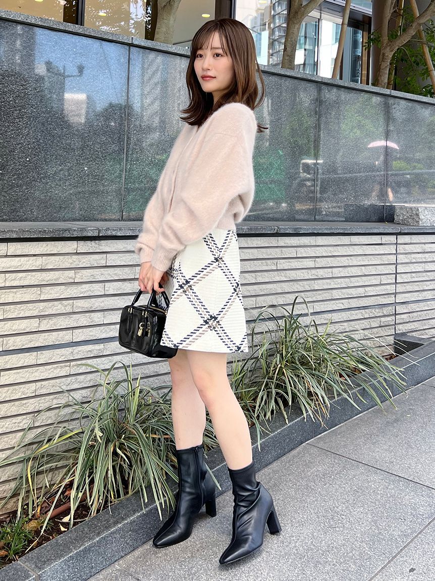 SNIDEL「フォックスファーショートカーディガン」|カーディガン|