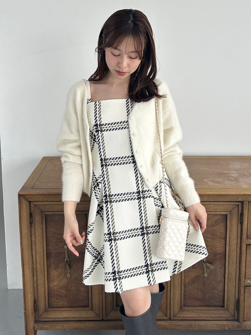 SNIDEL「フォックスファーショートカーディガン」|カーディガン|