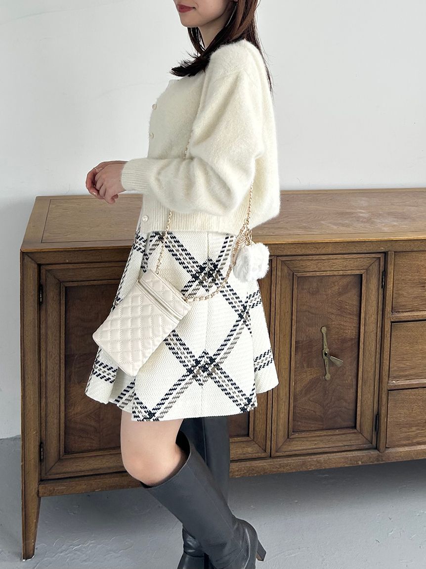 SNIDEL「フォックスファーショートカーディガン」|カーディガン|