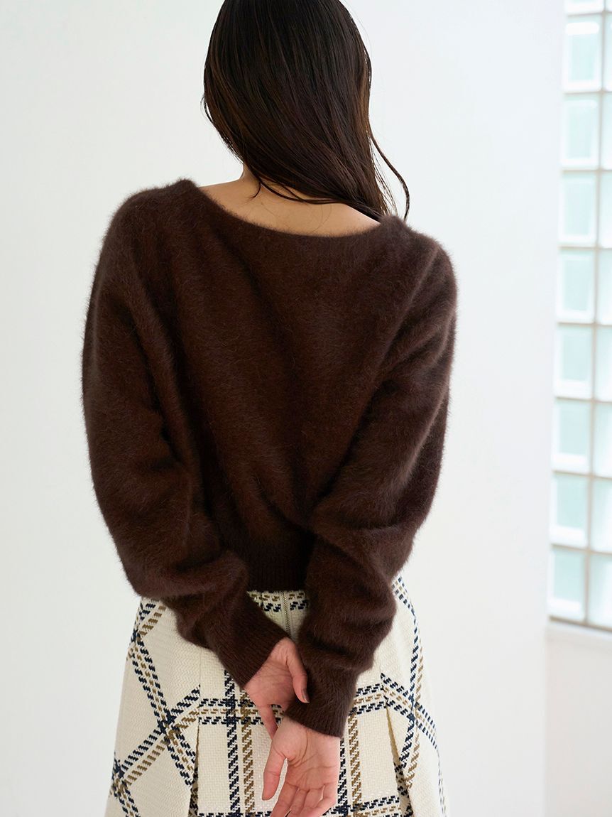 SNIDEL「フォックスファーショートカーディガン」|カーディガン|