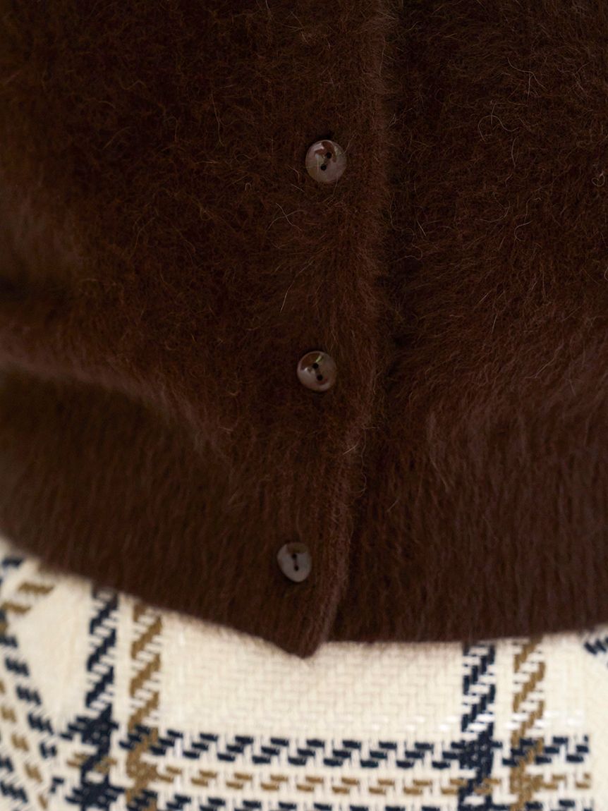 SNIDEL「フォックスファーショートカーディガン」|カーディガン|