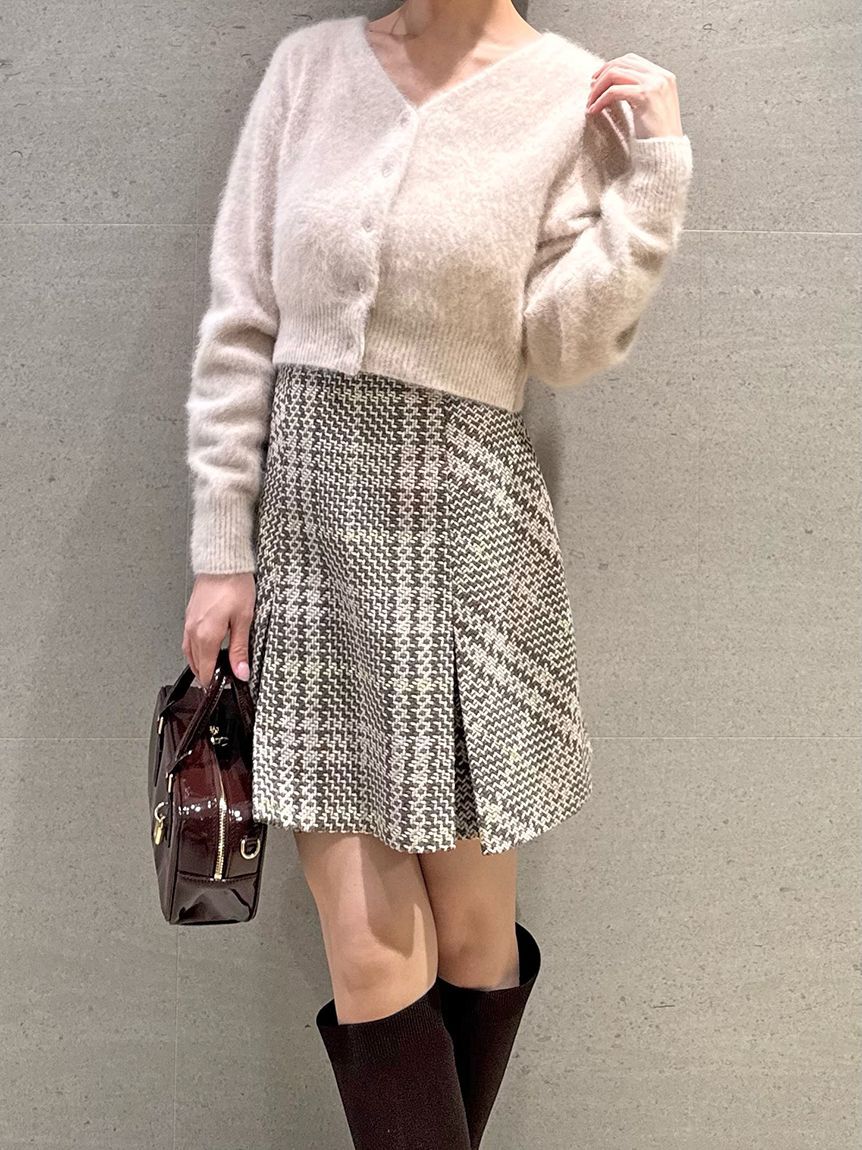 SNIDEL「フォックスファーショートカーディガン」|カーディガン|