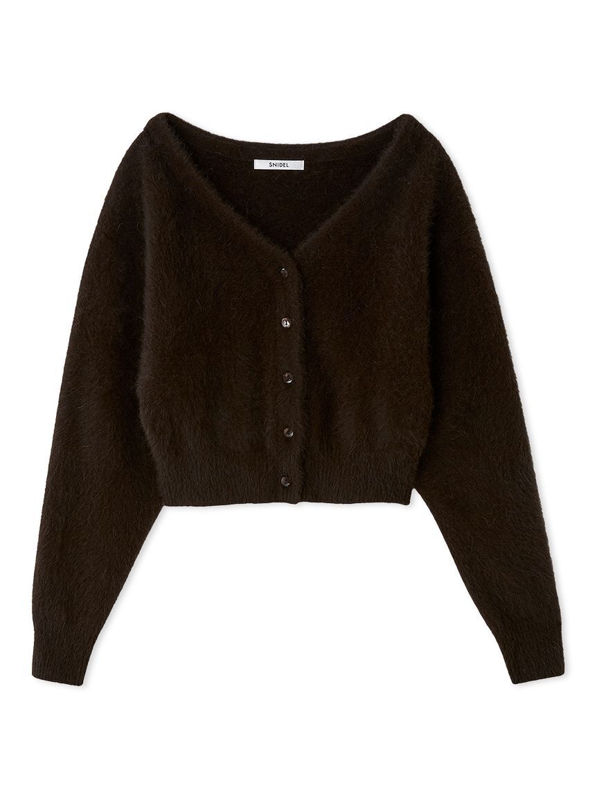 SNIDEL「フォックスファーショートカーディガン」|カーディガン|
