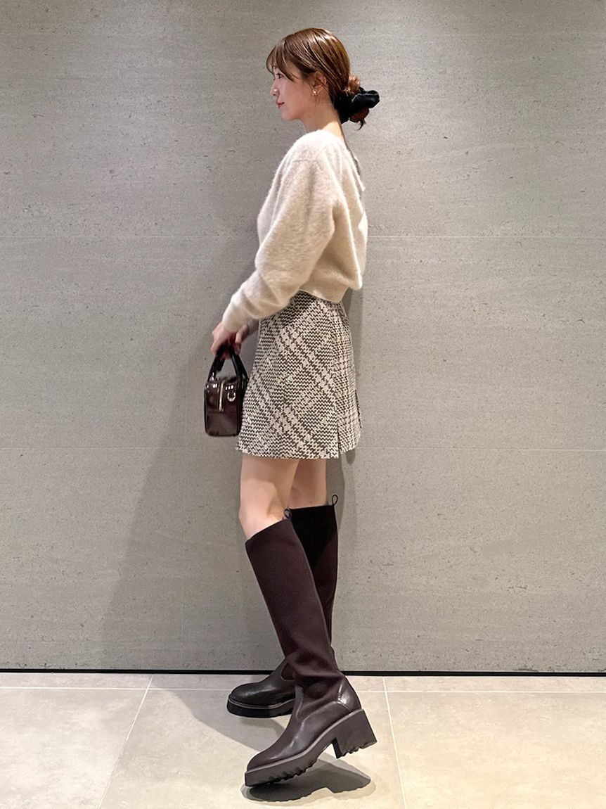 SNIDEL「フォックスファーショートカーディガン」|カーディガン|