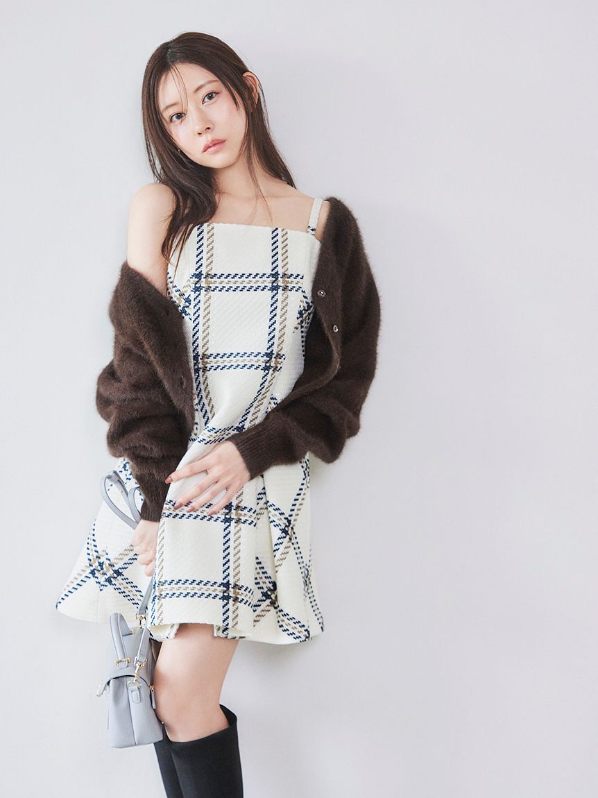 SNIDEL「フォックスファーショートカーディガン」|カーディガン|