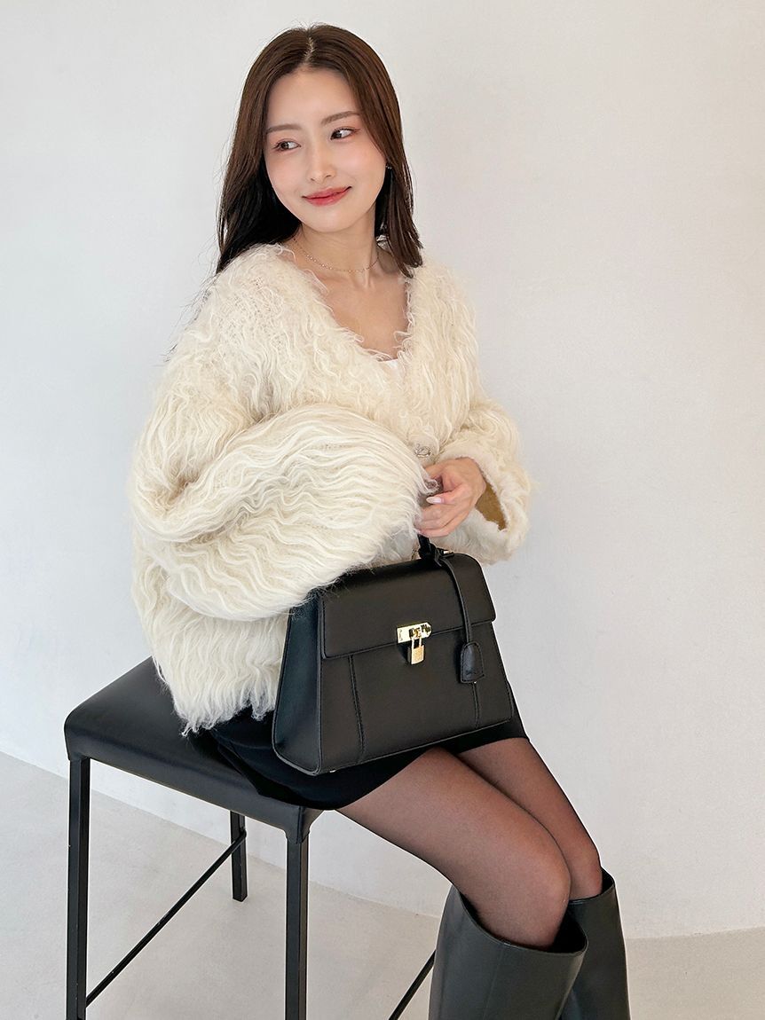 SNIDEL「デザインニットカーディガン」|カーディガン|WHT