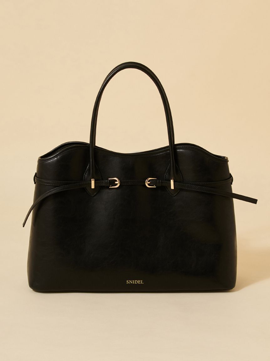 SNIDEL「【WEB限定カラーあり】ソフトベルトトートバッグ」|トートバッグ|BLK