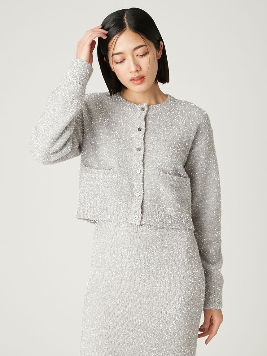 FRAY I.D「スパークルフェザーカーディガン」|カーディガン|