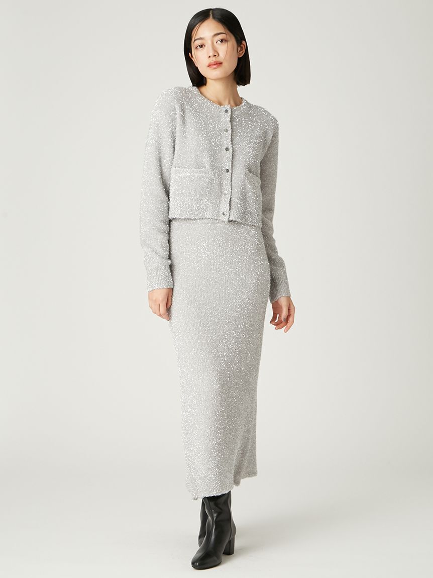 FRAY I.D「スパークルフェザーカーディガン」|カーディガン|