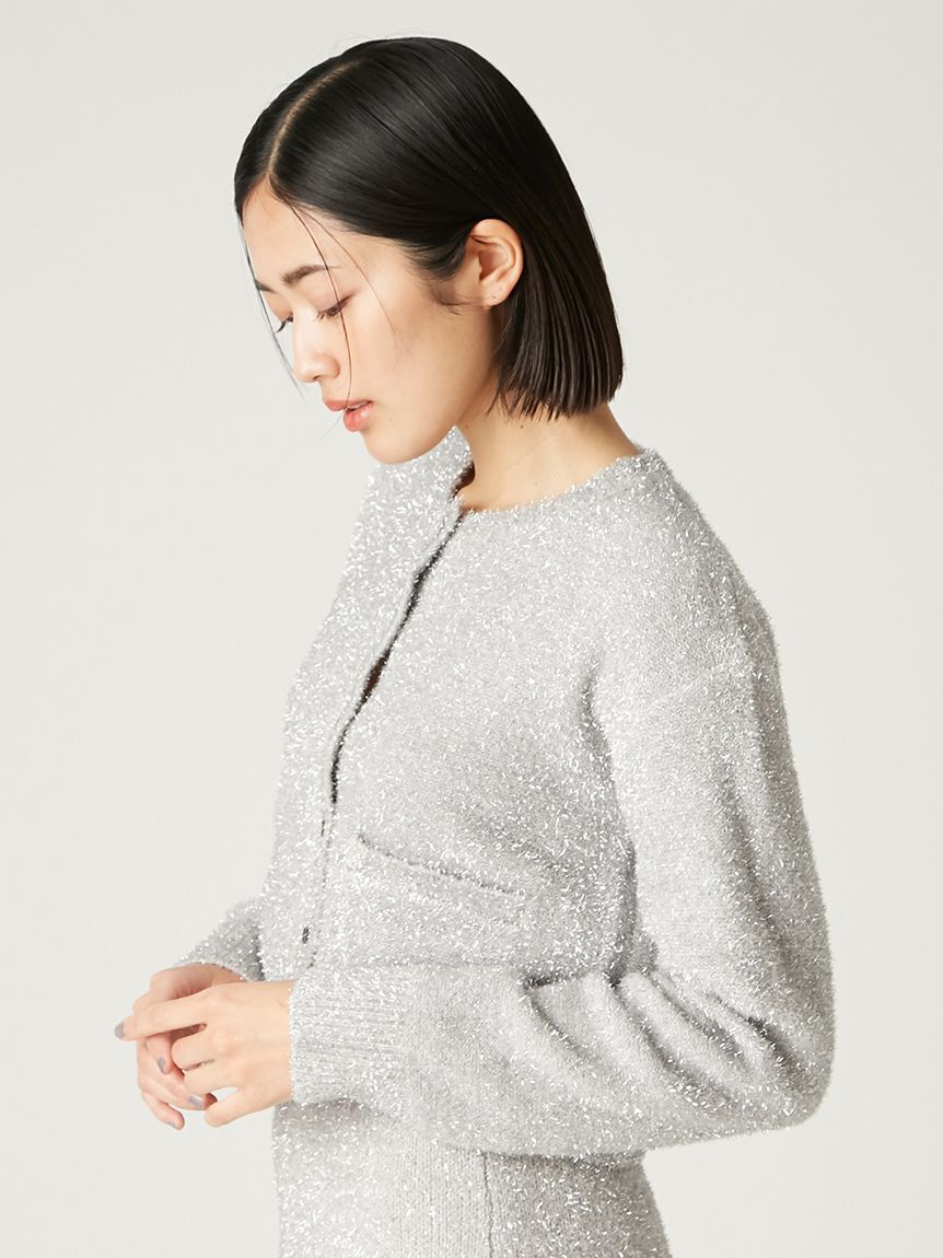 FRAY I.D「スパークルフェザーカーディガン」|カーディガン|