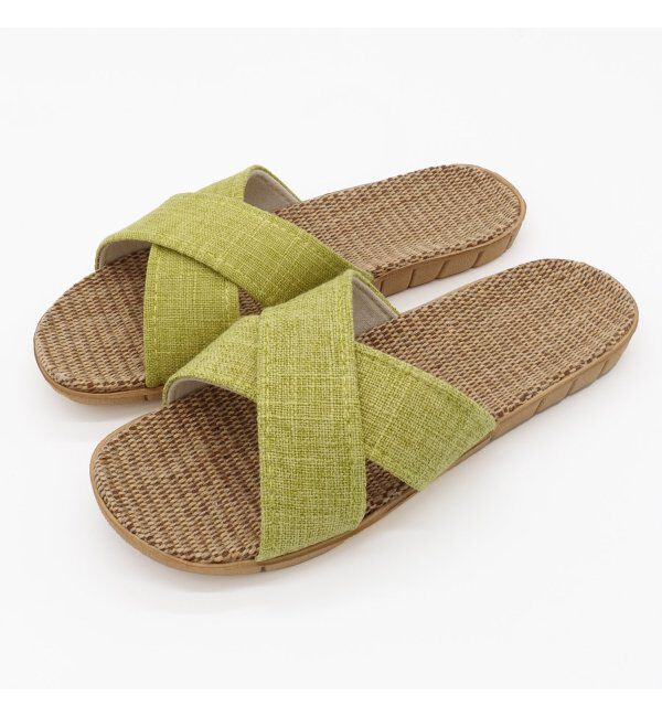 TOKYO DESIGN CHANNEL「ルームサンダル　スラブ　Ｌサイズ」|ルームシューズ|グリーン