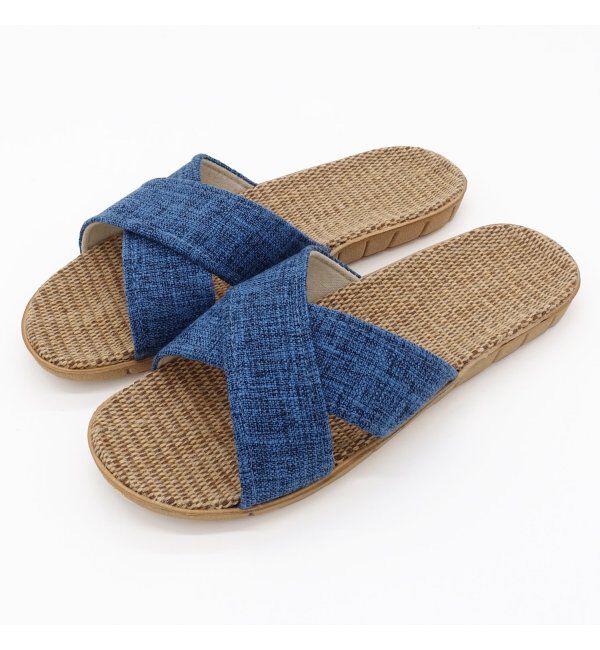 TOKYO DESIGN CHANNEL「ルームサンダル　スラブ　Ｌサイズ」|ルームシューズ|ブルー