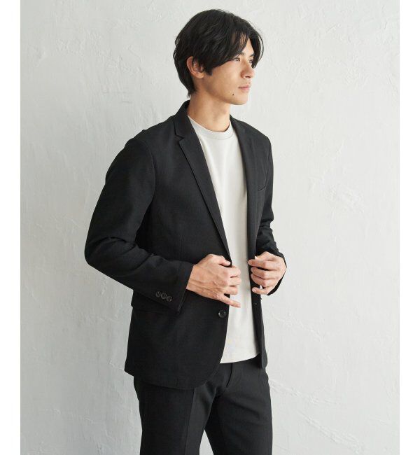 IKKA LOUNGE「【セットアップ対応】BLKライトカノコジャケット」|テーラードジャケット|