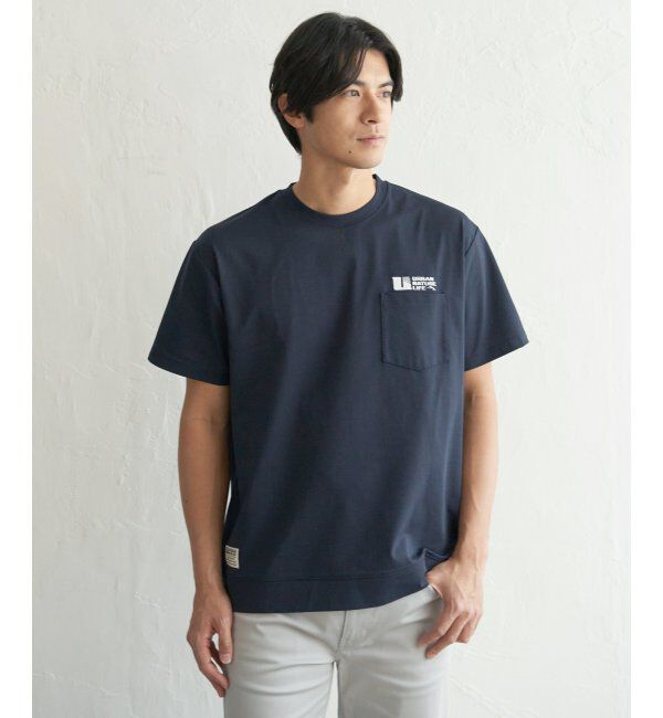 ikka「URBAN NATURE LIFE アーバンネイチャーライフ ドライSP冷感トレT」|Tシャツ・カットソー|ネイビーブルー