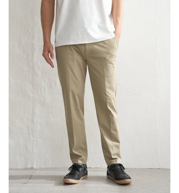 ikka「GOKU楽パンツ EASY STRETCH ピケ」|その他|ベージュ