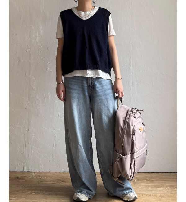 Lbc with Life「ミニブークレ2WAYニットベスト」|ニット・セーター|