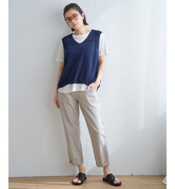 Lbc with Life「ミニブークレ2WAYニットベスト」|ニット・セーター|