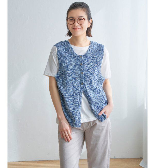 Lbc with Life「ミニブークレ2WAYニットベスト」|ニット・セーター|