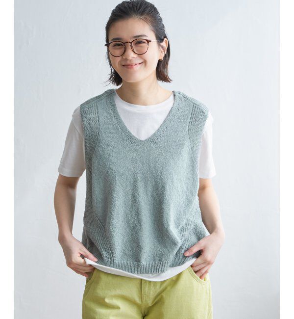 Lbc with Life「ミニブークレ2WAYニットベスト」|ニット・セーター|