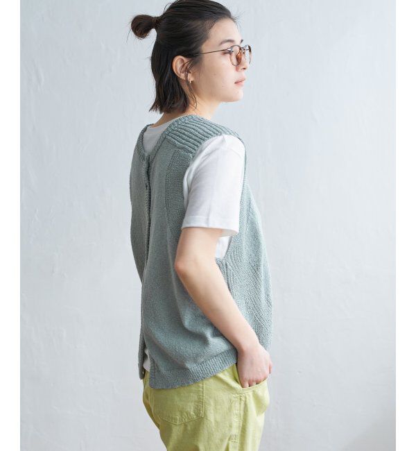 Lbc with Life「ミニブークレ2WAYニットベスト」|ニット・セーター|