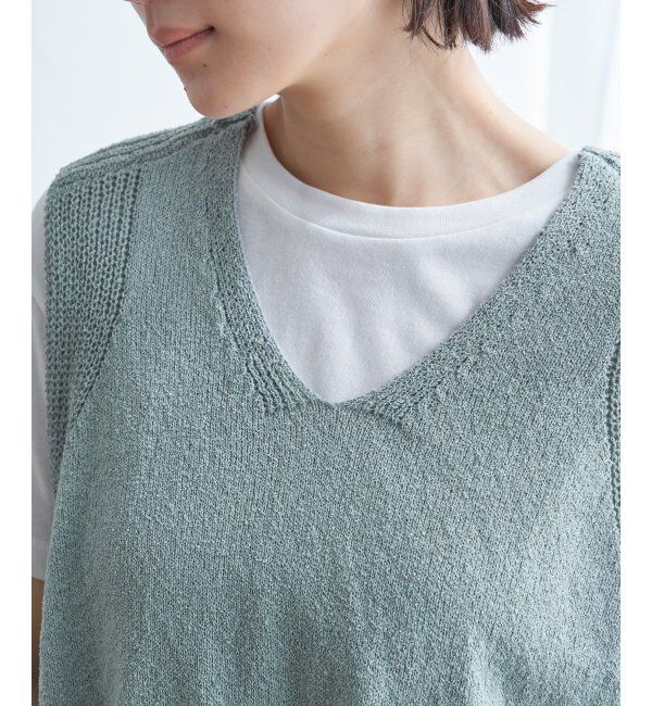 Lbc with Life「ミニブークレ2WAYニットベスト」|ニット・セーター|