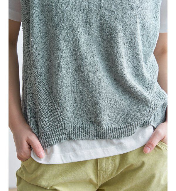 Lbc with Life「ミニブークレ2WAYニットベスト」|ニット・セーター|