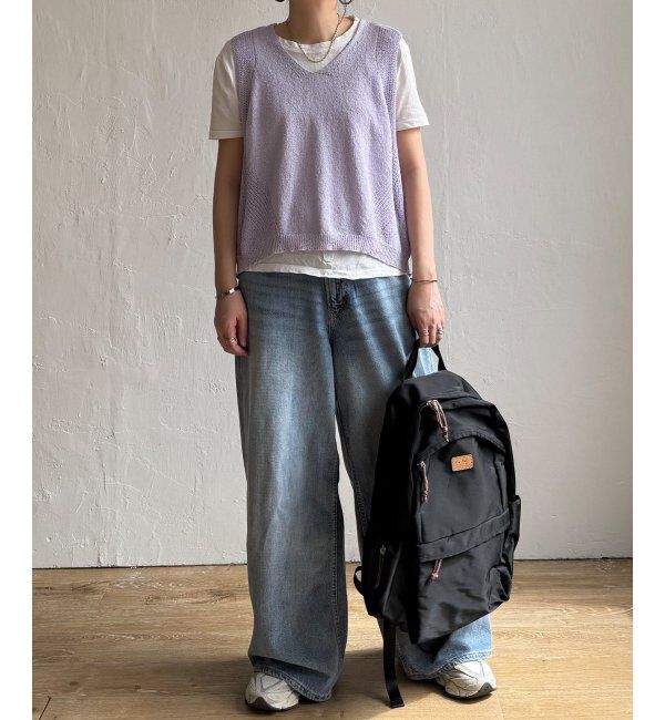 Lbc with Life「ミニブークレ2WAYニットベスト」|ニット・セーター|