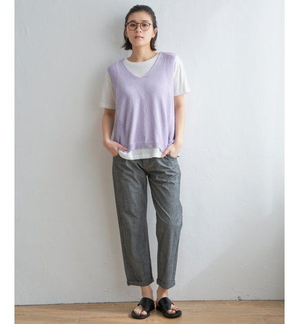 Lbc with Life「ミニブークレ2WAYニットベスト」|ニット・セーター|