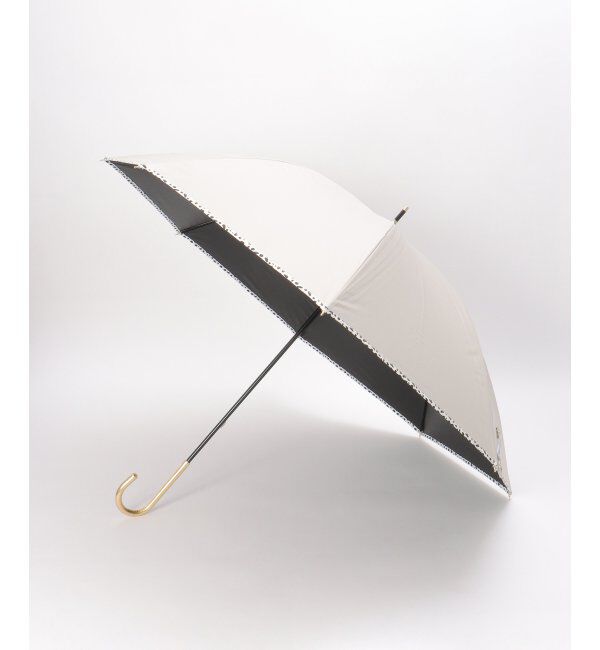 Lbc with Life「Wpc. 遮光アニマルパイピング ロング 日傘 長傘」|傘|ベージュ