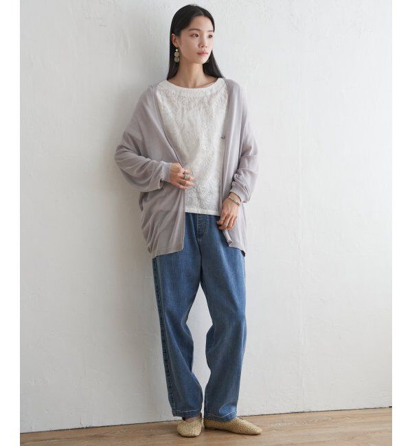 Lbc with Life「さらひやワンボタントッパーカーディガン」|カーディガン|