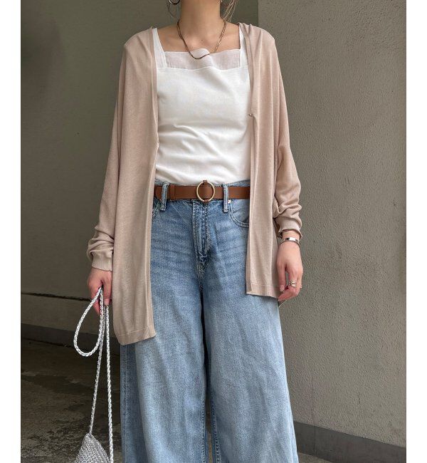 Lbc with Life「さらひやワンボタントッパーカーディガン」|カーディガン|