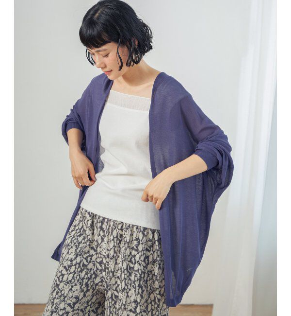 Lbc with Life「さらひやワンボタントッパーカーディガン」|カーディガン|