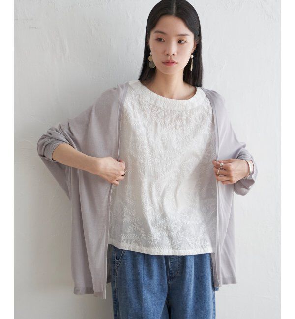 Lbc with Life「さらひやワンボタントッパーカーディガン」|カーディガン|