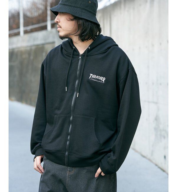 VENCE share style「THRASHER スラッシャー ジップパーカー」|カーディガン|