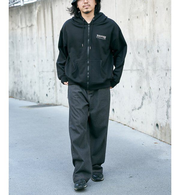 VENCE share style「THRASHER スラッシャー ジップパーカー」|カーディガン|