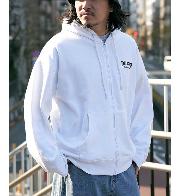 VENCE share style「THRASHER スラッシャー ジップパーカー」|カーディガン|