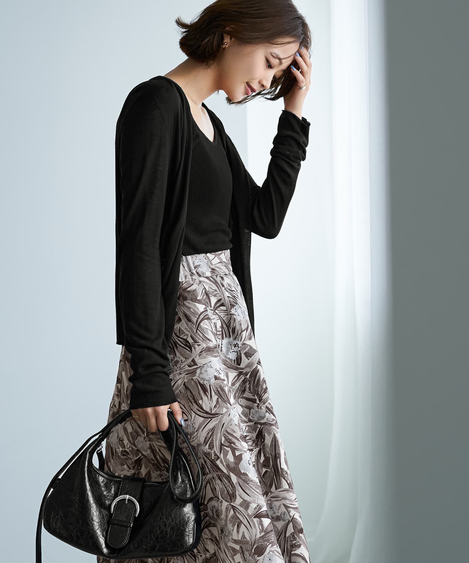 STYLE DELI「薄手なヌケ感とろみニットカーデセット」|Tシャツ・カットソー|