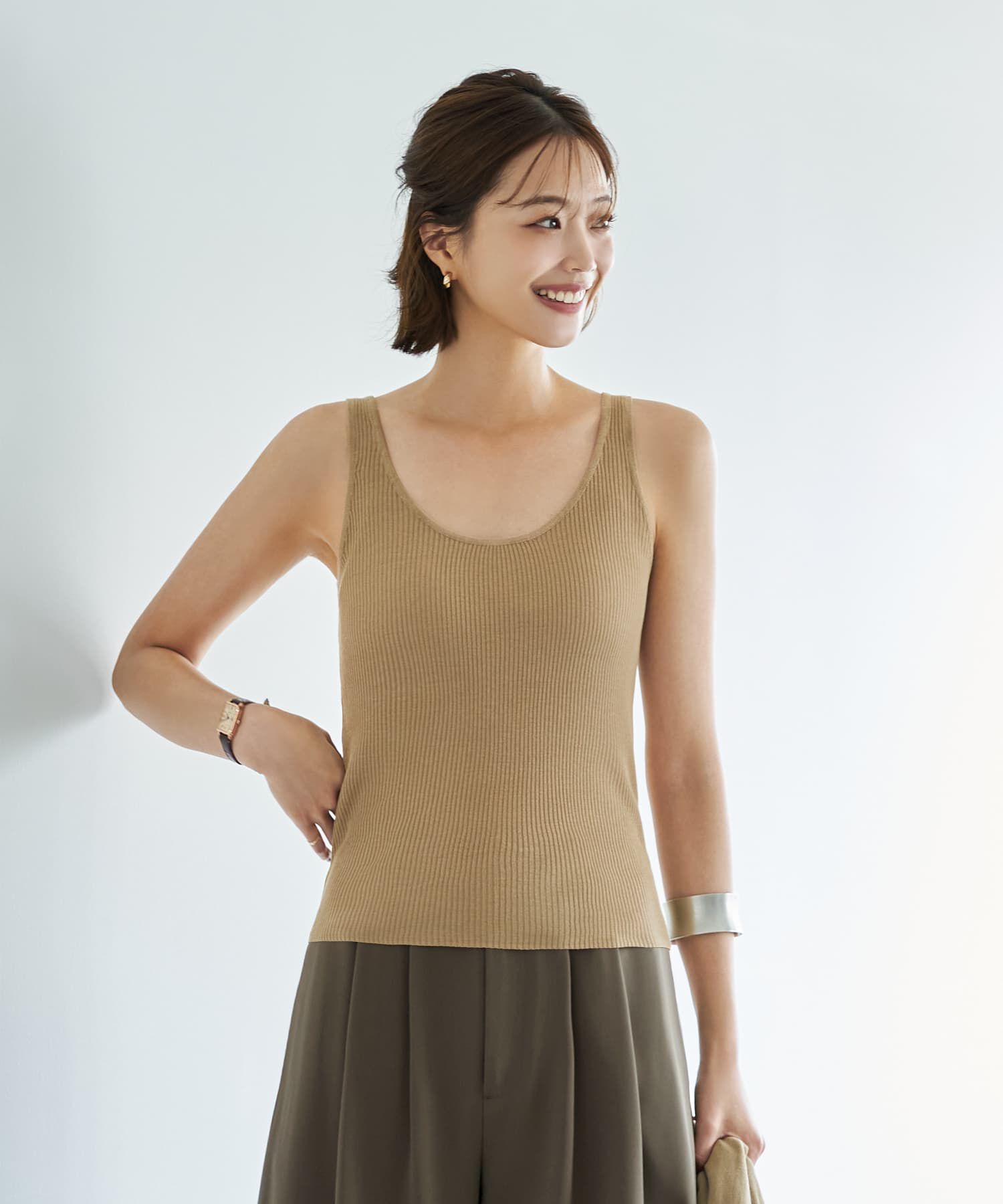 STYLE DELI「薄手なヌケ感とろみニットカーデセット」|Tシャツ・カットソー|