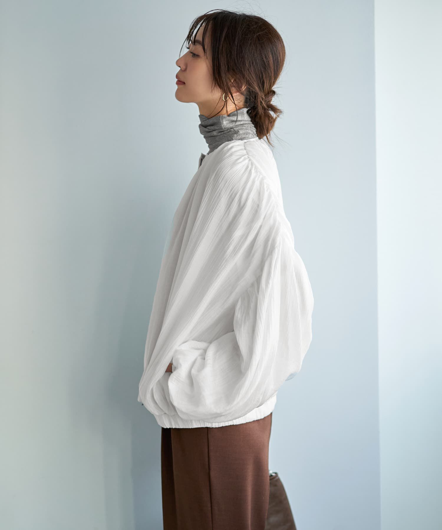 STYLE DELI「便利な楊柳ブラウスブルゾン」|カーディガン|