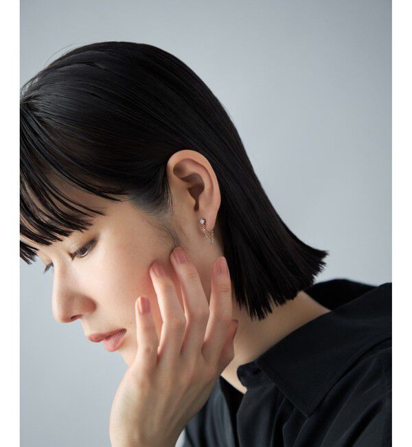 Jouete「ピアス チェーン コンビカラー ジルコニア」|ピアス|