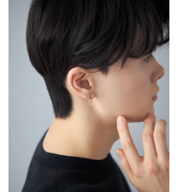 Jouete「ピアス チェーン コンビカラー ジルコニア」|ピアス|