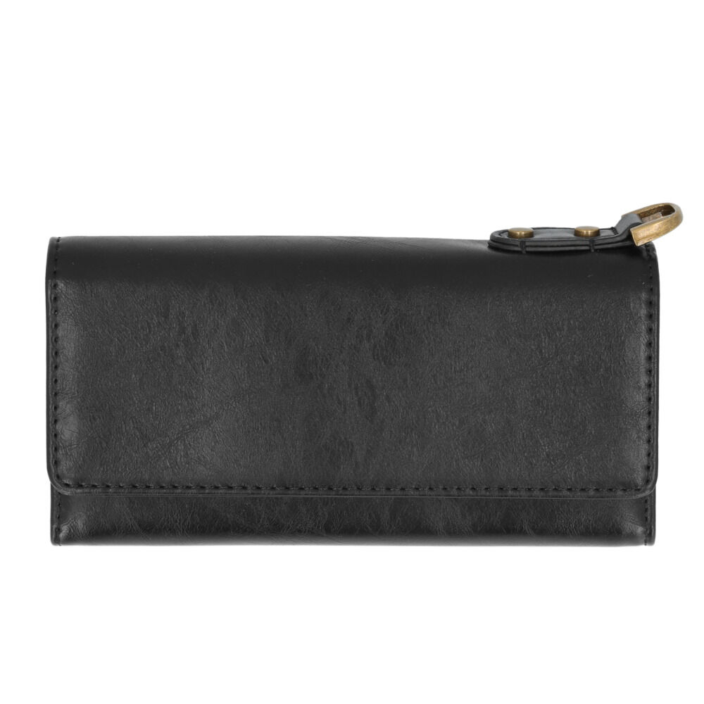 BACKYARD FAMILY「長財布 メンズ ブランド 通販 おしゃれ かぶせ シンプル ロングウォレット 大容量 多収納」|財布|ブラック1