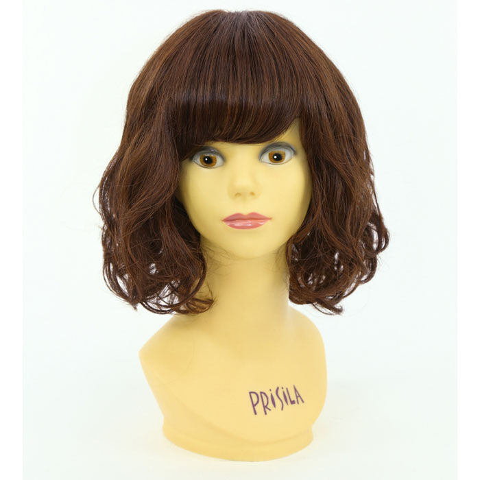 BACKYARD FAMILY「PRISILA プリシラ フルウィッグ フルウイッグ パーマ 通販 伸縮キャップ オールウィッグ」|その他|ブラウン1