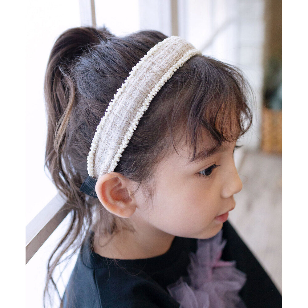 BACKYARD FAMILY「Rora カチューシャ キッズ 通販 モア ツイード 髪飾り 髪留め 髪どめ ヘアアクセサリー」|その他|ピンク1