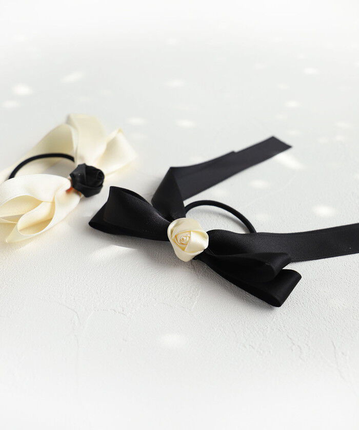 BACKYARD FAMILY「Rora ヘアゴム キッズ 通販 ローズ リボン 髪ゴム 髪飾り 髪どめ 髪留め ヘアアクセサリー」|その他|