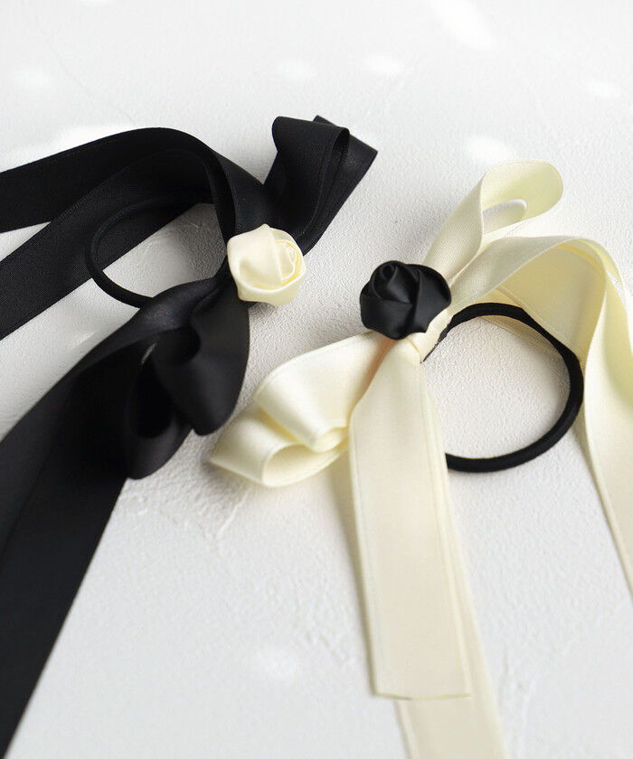 BACKYARD FAMILY「Rora ヘアゴム キッズ 通販 ローズ リボン 髪ゴム 髪飾り 髪どめ 髪留め ヘアアクセサリー」|その他|