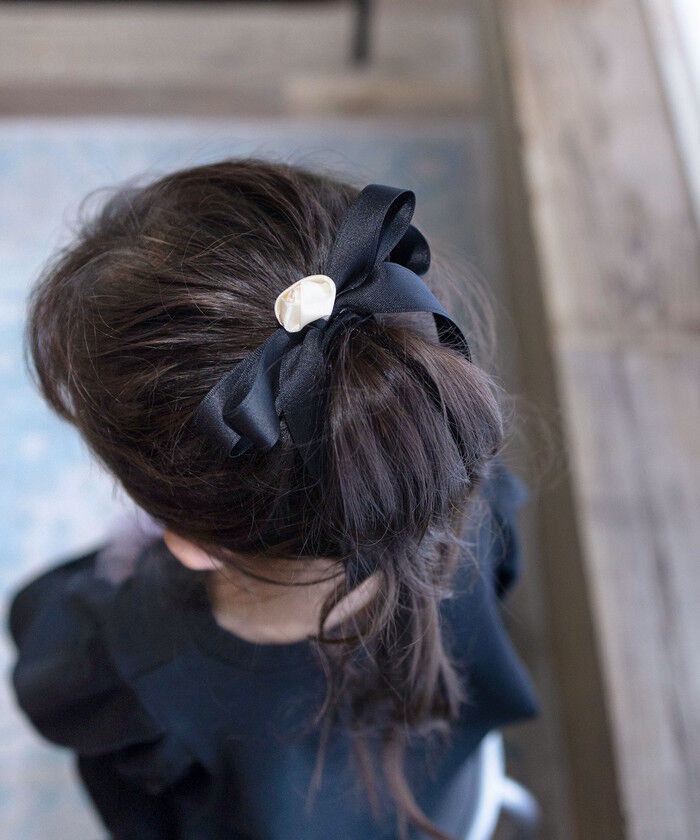 BACKYARD FAMILY「Rora ヘアゴム キッズ 通販 ローズ リボン 髪ゴム 髪飾り 髪どめ 髪留め ヘアアクセサリー」|その他|