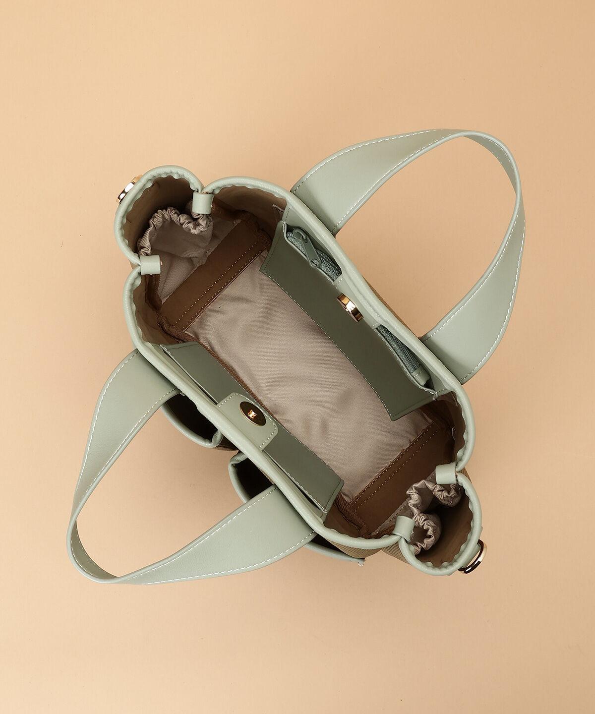 Samantha Thavasa「キャンバスデザイン 合皮スクエアトートバッグ 小サイズ」|トートバッグ|