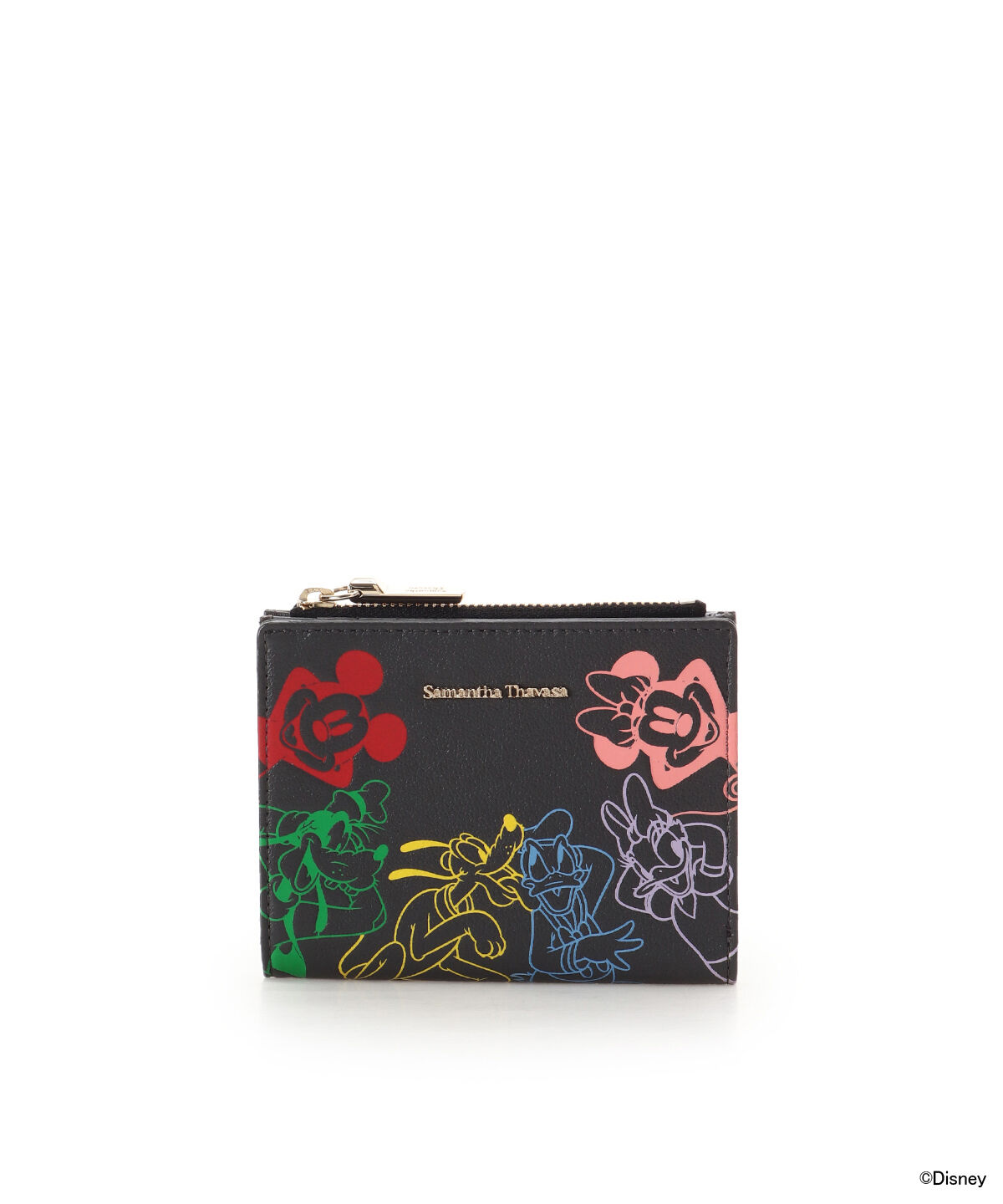 Samantha Thavasa「「ミッキー＆フレンズ」コレクション 折財布」|財布|ダークグレー