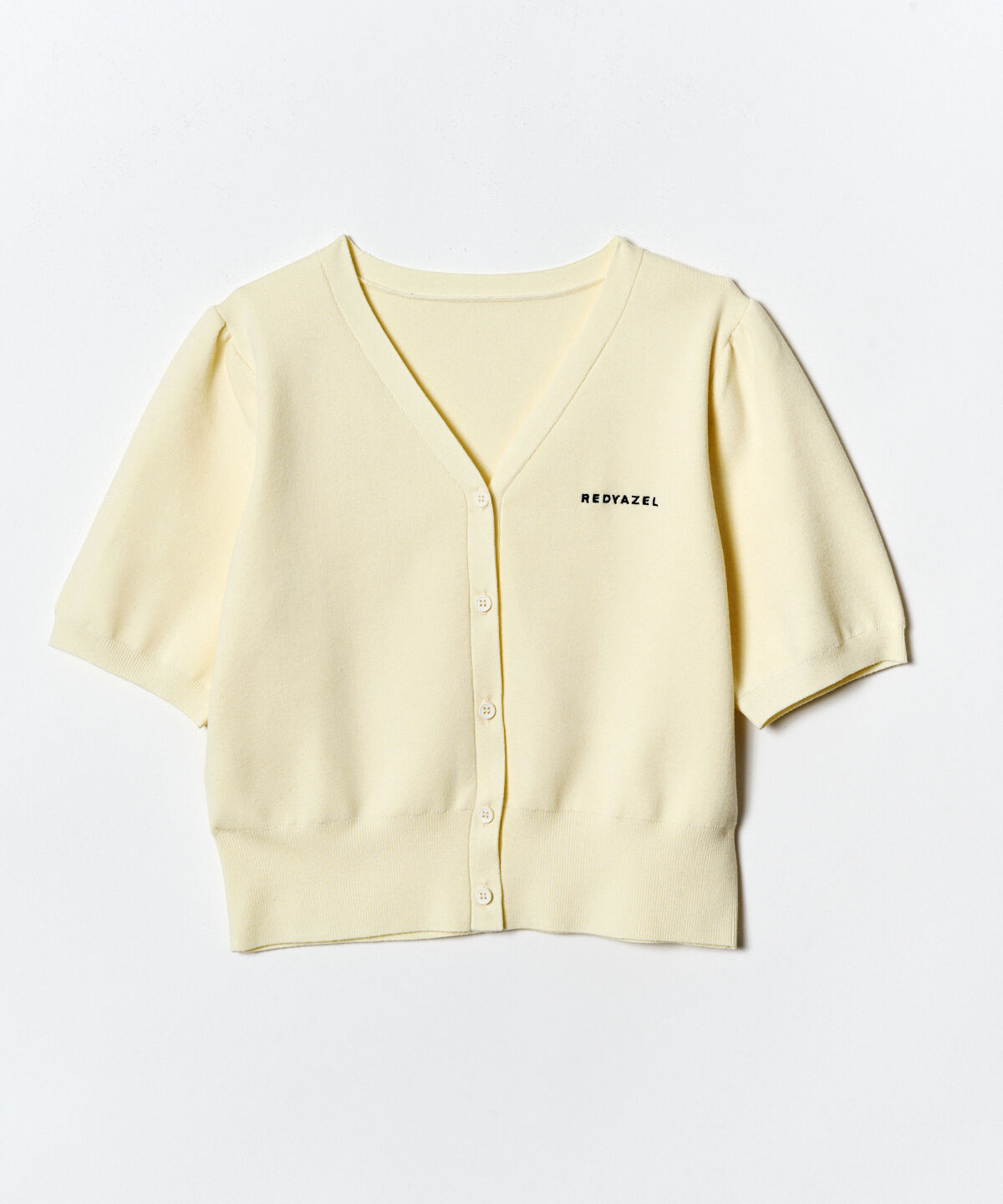 REDYAZEL「ロゴVネックショートスリーブカーディガン」|カーディガン|